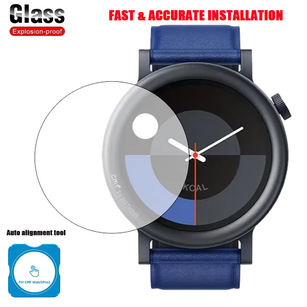 Screen Alignment Tool - กระจกนิรภัยสําหรับ CMF Watch Pro 2 นาฬิกาป้องกันหน้าจออัตโนมัติการจัดตําแหน่งเครื่องมือความแข็งความละเอียดสูง