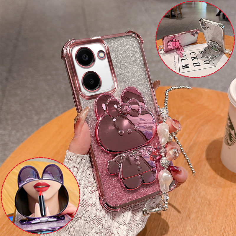 Vivo Y28 - เคสโทรศัพท์ลายกระต่าย 3 มิติ น่ารัก แฟชั่น สำหรับ