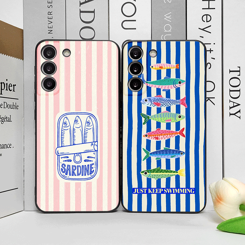 Oppo Reno 12 - เคสโทรศัพท์ลายปลาซาร์ดีนน่ารัก สีสันสดใส ตลกขบขัน สำหรับ OPPO Reno