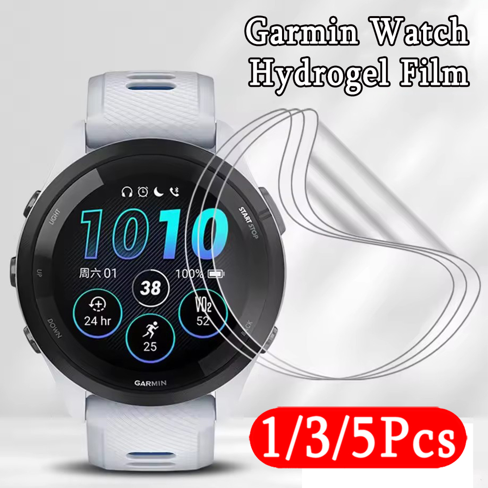 Hydrogel Screen Protector - 1-5 ชิ้นนาฬิกาไฮโดรเจลฟิล์มสำหรับ Garmin Forerunner 165 Music