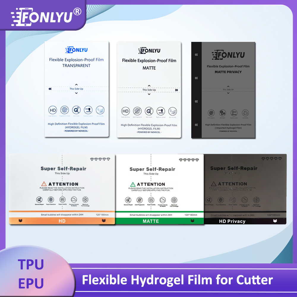 Screen Protector Cutter - FONLYU 50 ชิ้น Universal HD Matte