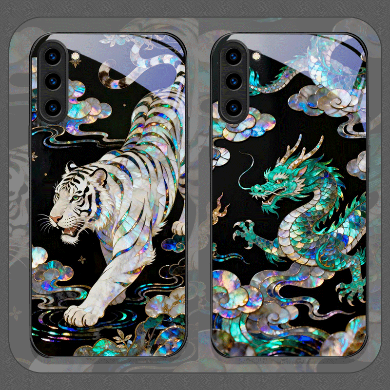Samsung Galaxy S24 - เคสโทรศัพท์มือถือลายหินอ่อนพิมพ์ลายเสือมังกรสุดเท่ สำหรับ Samsung Galaxy S25 Ultra