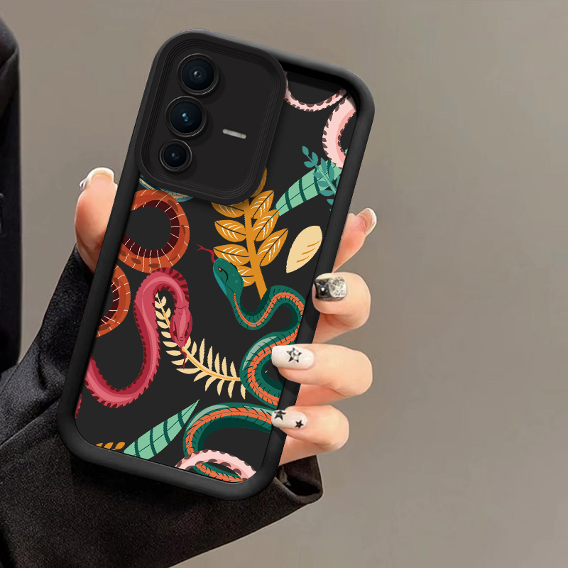 Vivo V40 - เคสโทรศัพท์ลายหนังงูสุดหรู สำหรับ Vivo V70 FE V60