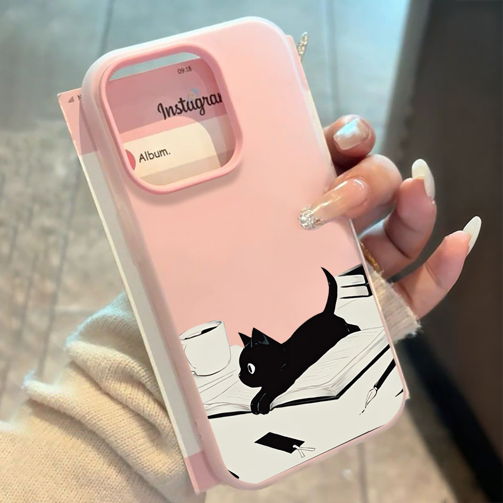 Xiaomi Redmi Note 14 - เคสโทรศัพท์ลายแมวน่ารักอ่านหนังสือ สำหรับ Redmi 12 13C 14C
