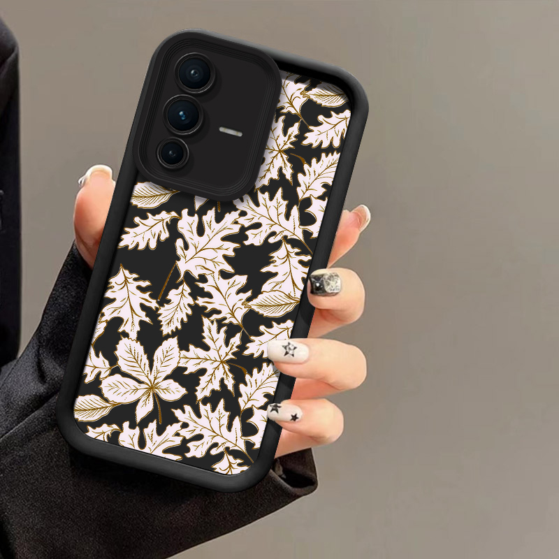 Vivo V40 - เคสโทรศัพท์ลายใบไม้สำหรับ Vivo V70 FE V60 Lite