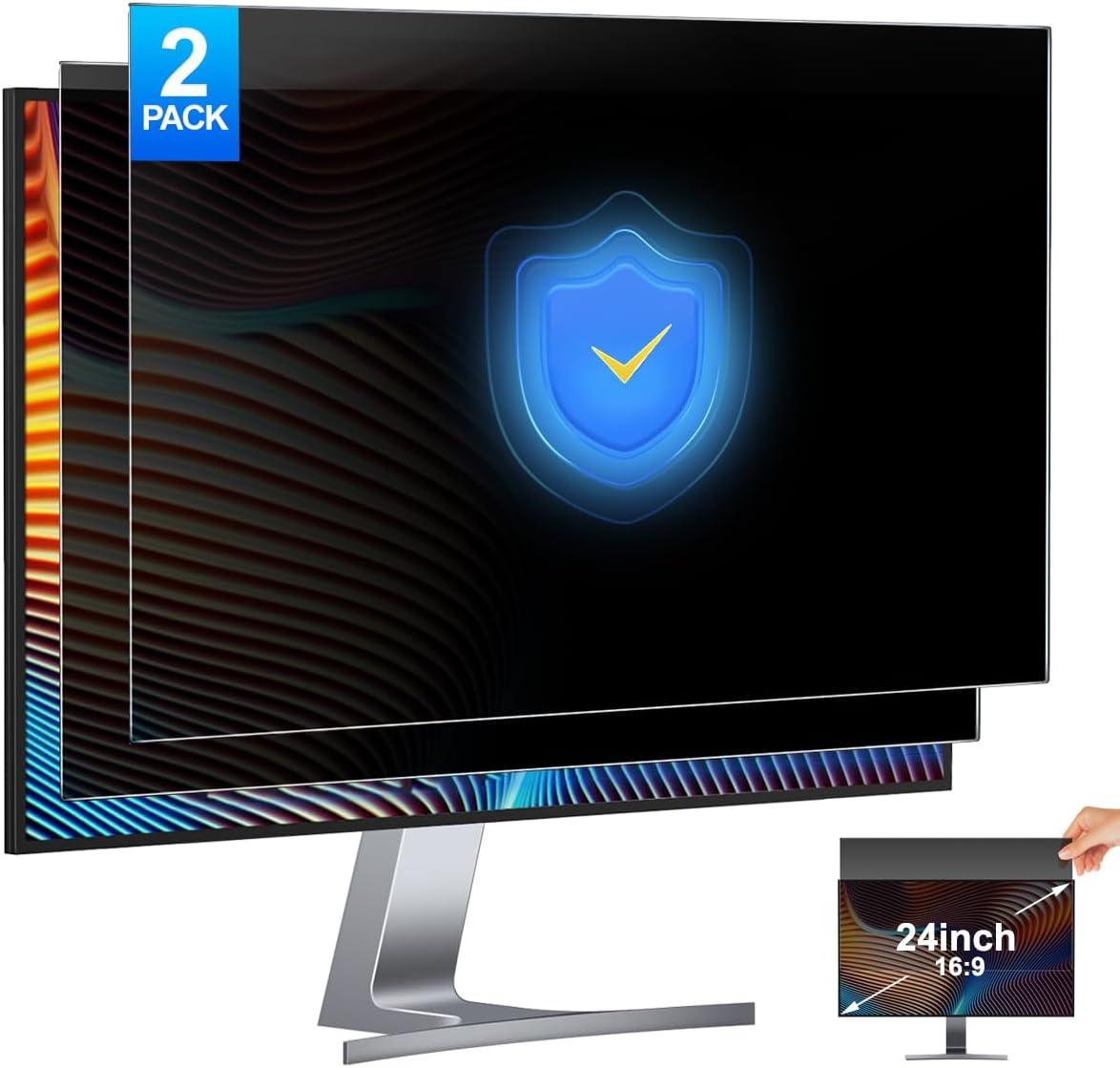 2 แพ็ค 24 นิ้วคอมพิวเตอร์หน้าจ - Privacy Filter 2Pack บทวิจารณ์และราคา