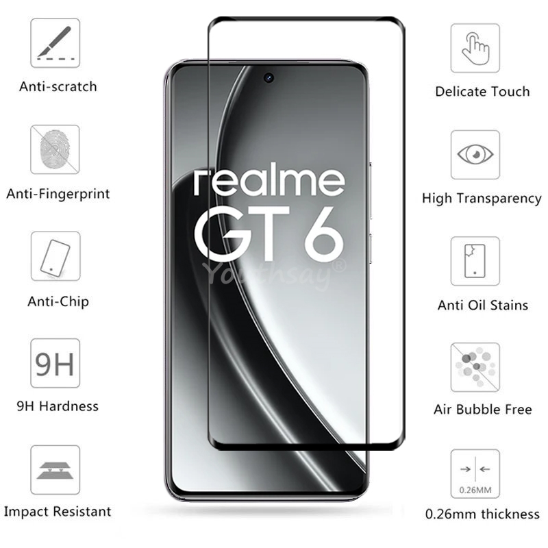 กระจกคลุมทั้งหมดสําหรับRealme  - Realme Gt 6 บทวิจารณ์และราคา