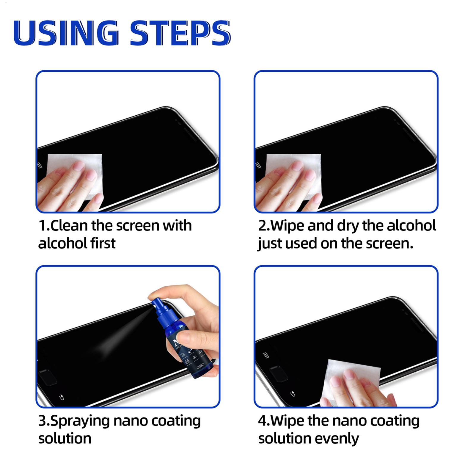 สเปรย์ป้องกันหน้าจอ น้ำยาป้องก - Oleophobic Coating Spray บทวิจารณ์และราคา