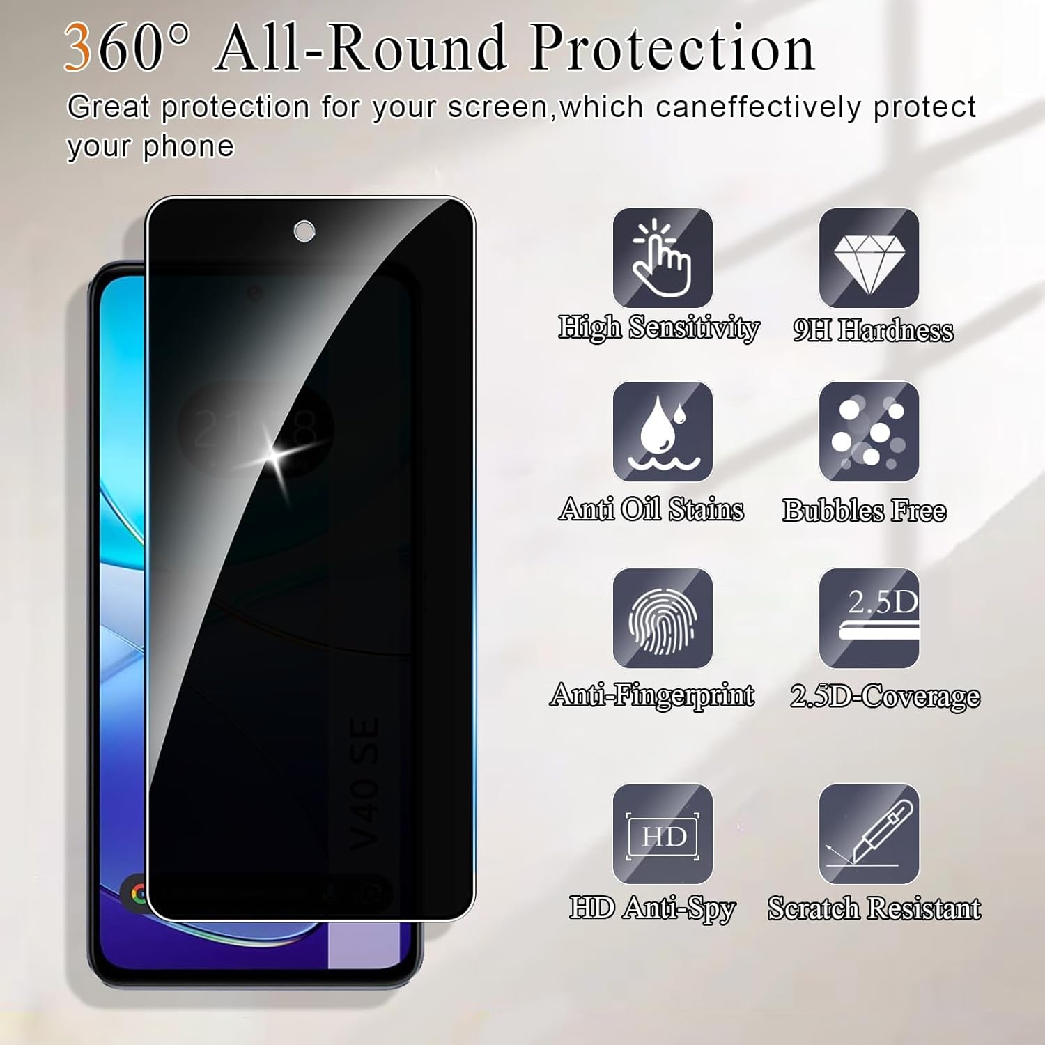 สําหรับ VIVO V40 SE Anti Spy ก - Vivo V40 บทวิจารณ์และราคา